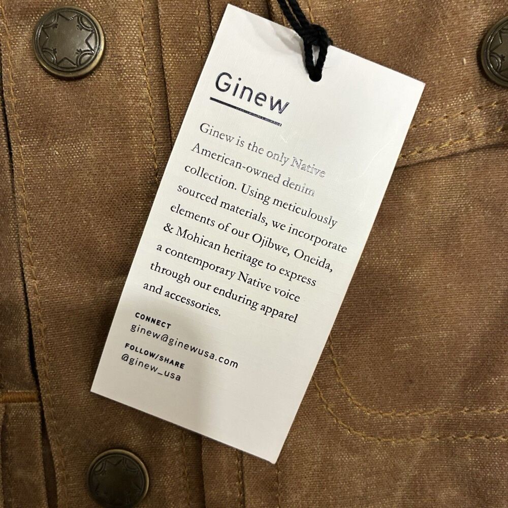 NWT Ginew x Pendleton Women’s Legends Niizhoo Coat Leather Wool Lined Size M - Picture 4 of 7